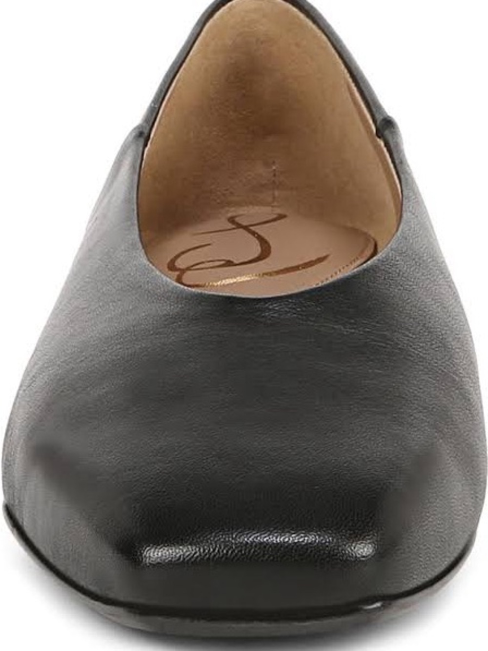 Sam Edelman Kasey Black Leather Square-Toe Flat - Picture 5 of 8
